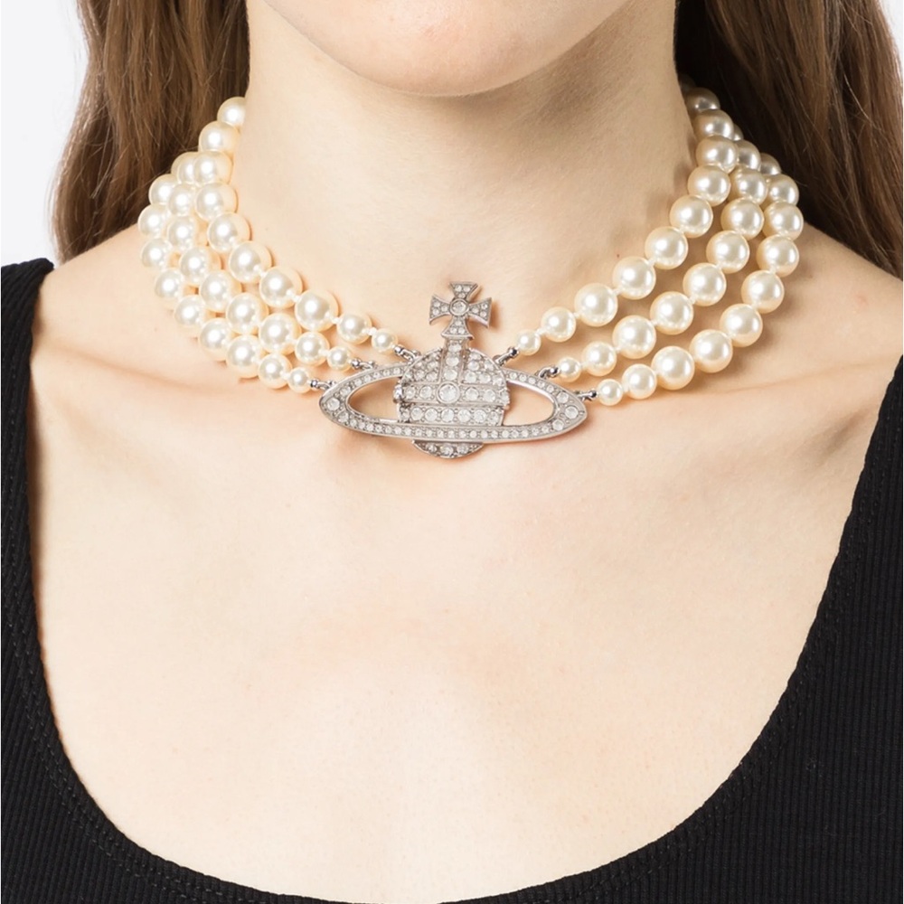 Vivienne Westwood orb pearl necklace